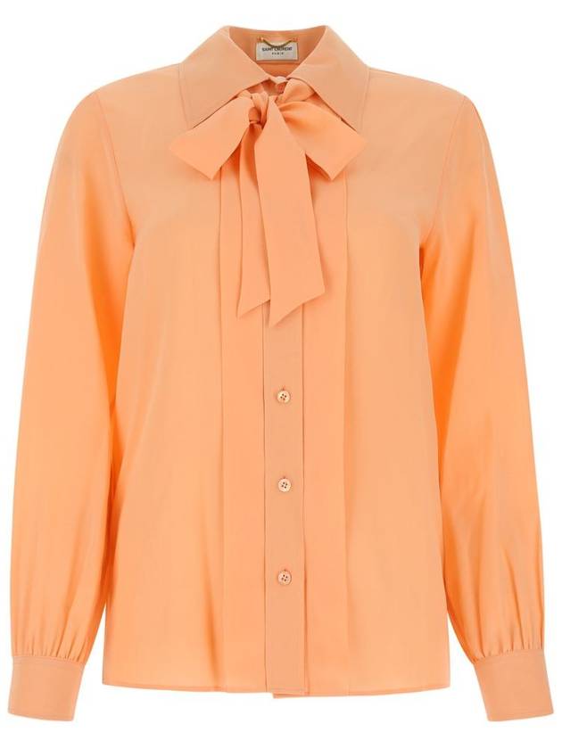 Pointed Lavalli?re Silk Blouse - SAINT LAURENT - BALAAN 2