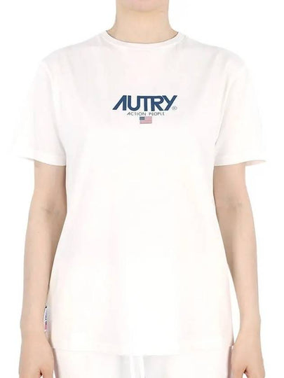 Iconic Logo Patch Short Sleeve T-Shirt White - AUTRY - BALAAN 2