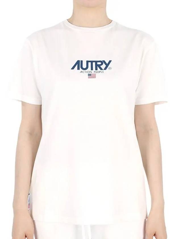 Iconic Logo Patch Short Sleeve T-Shirt White - AUTRY - BALAAN 3