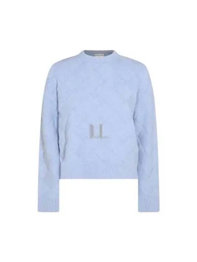 Intrecciato Wool Knit Top Light Blue - BOTTEGA VENETA - BALAAN 2