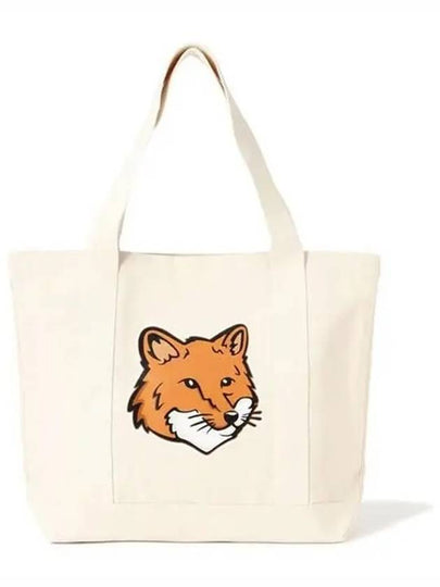 Fox Head Print Tote Bag Ecru - MAISON KITSUNE - BALAAN 2