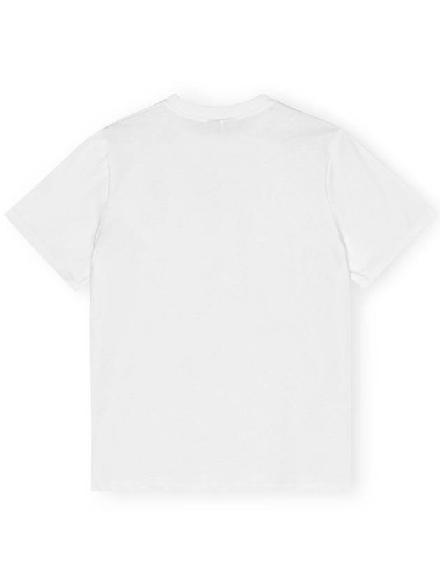 Basic Cat Relax Jersey Short Sleeve T-Shirt White - GANNI - BALAAN 7