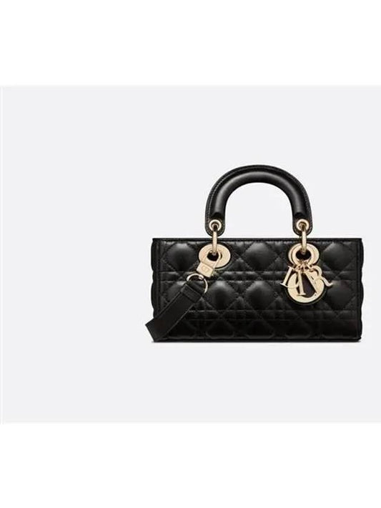 Lady D Joy Cannage Small Lambskin Tote Bag Black - DIOR - BALAAN 2