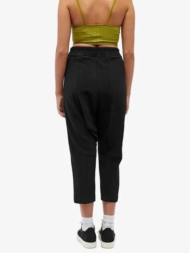 Drawstring Cropped Track Pants Black - RICK OWENS - BALAAN 4