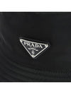 Triangle Logo Re-nylon Bucket Hat Black - PRADA - BALAAN 7