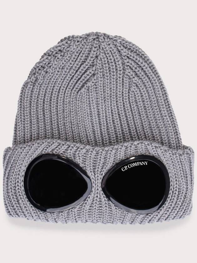 Signature Goggles Wool Beanie Grey - CP COMPANY - BALAAN 2