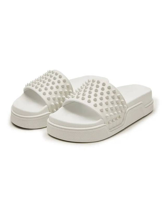 Women's Studded Slippers White - CHRISTIAN LOUBOUTIN - BALAAN 2