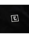 Back Logo Badge Round Cotton Short Sleeve T-Shirt Black - WOOYOUNGMI - BALAAN 4