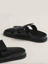 Chypre Calfskin Sandals Black - HERMES - BALAAN 6