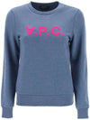 Women's Pink Neon VPC Logo Sweatshirt Blue - A.P.C. - BALAAN 1