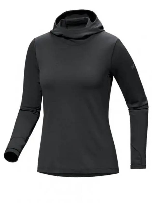 Thermal Hooded Long Sleeve T-Shirt Black Heather - ARC'TERYX - BALAAN 1