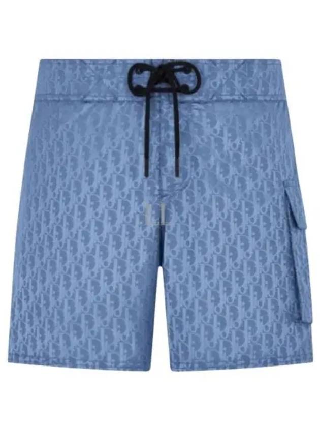 Oblique Parley Swim Shorts Blue - DIOR - BALAAN 2