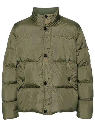 Garment Dyed Crinkle Reps Down Padding Olive - STONE ISLAND - BALAAN 2