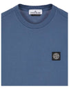 Logo Patch Short Sleeves T-Shirt Avio Blue - STONE ISLAND - BALAAN 6