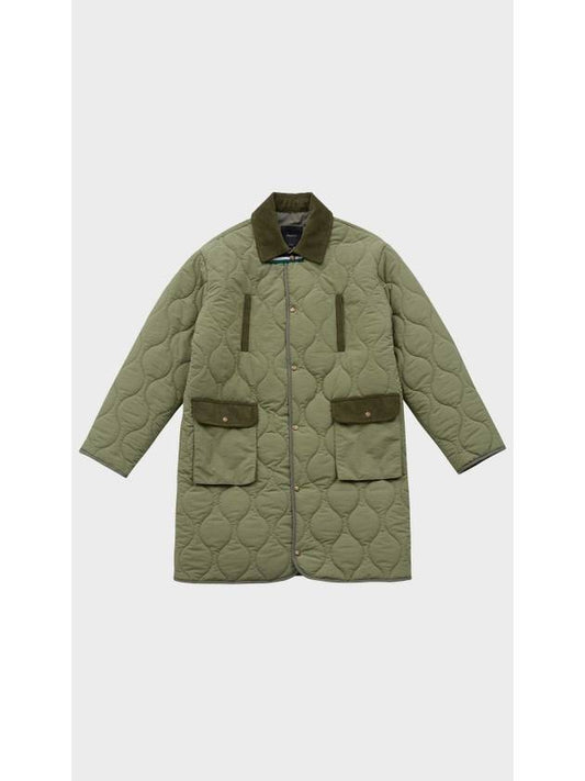 Quilted Trucker Padded Coat Khaki - FFEFF STUDIO - BALAAN 1