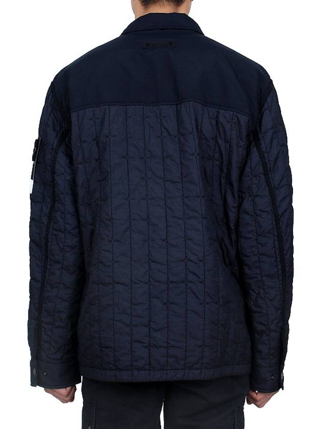 Men's Stella Wappen Patch Quilted Jacket Navy - STONE ISLAND - BALAAN 6