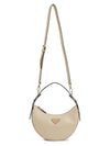 Arque Leather Shoulder Bag Travertine - PRADA - BALAAN 8