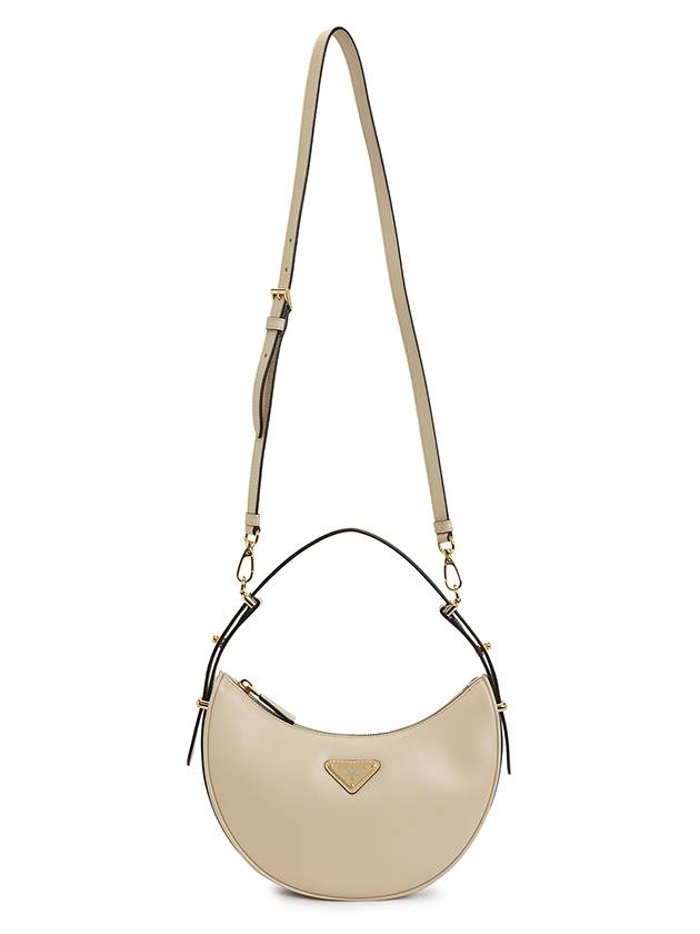 Arque Leather Shoulder Bag Travertine - PRADA - BALAAN 8