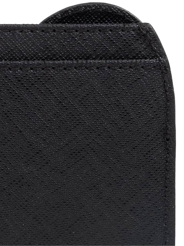 Heart Saffiano Card Wallet Black - VIVIENNE WESTWOOD - BALAAN 5