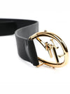 Gold logo leather belt black IAU7029 - GIUSEPPE ZANOTTI - BALAAN 8