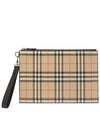 Vintage Check Clutch Bag Beige - BURBERRY - BALAAN 3