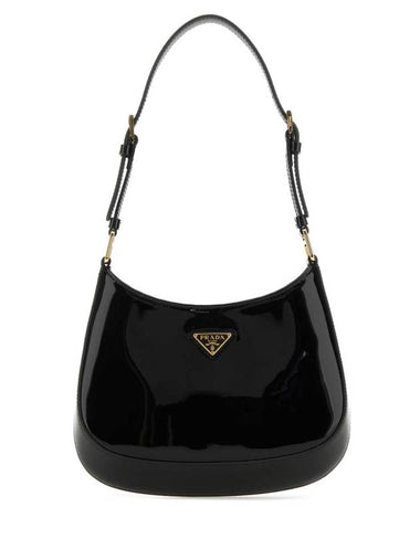 Cleo Patent Leather Shoulder Bag Black - PRADA - BALAAN 1