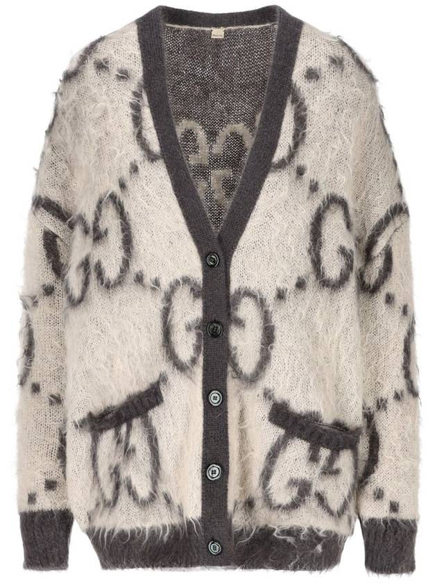 Reversible GG Mohair Cardigan Cream - GUCCI - BALAAN 2