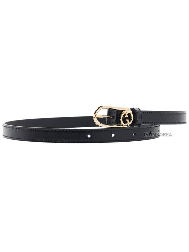 Round Interlocking G Belt Black - GUCCI - BALAAN 4