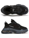 Triple S Sneakers Clear Sole Black - BALENCIAGA - BALAAN 4