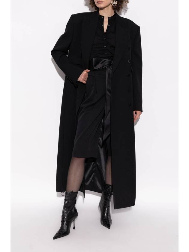 Dolce & Gabbana Wool Coat, Women's, Black - DOLCE&GABBANA - BALAAN 2