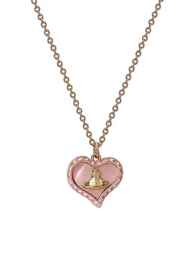 Petra Heart Logo Necklace Rose - VIVIENNE WESTWOOD - BALAAN 1