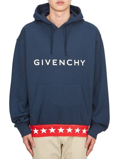 Boxy Fit Hoodie Deep Blue - GIVENCHY - BALAAN 2