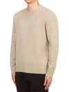 Crew Neck Wool Knit Top Beige - DRUMOHR - BALAAN 3