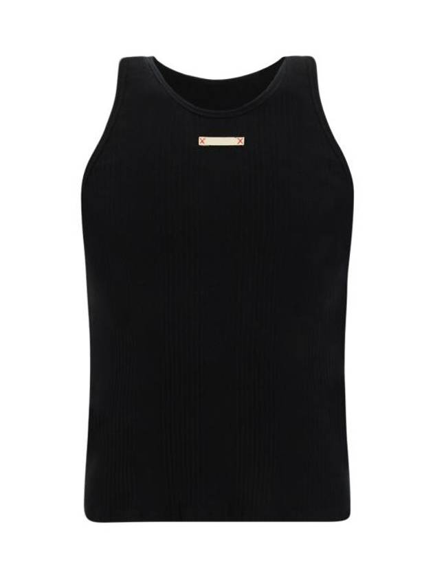 Ribbed Knit Sleeveless Black - MAISON MARGIELA - BALAAN 1