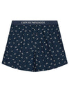 Logo Banding Cotton Boxer Shorts Navy - EMPORIO ARMANI - BALAAN 1