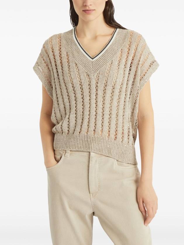 Brunello Cucinelli Sweaters Beige - BRUNELLO CUCINELLI - BALAAN 3