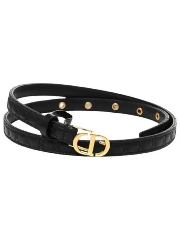 30 Montaigne Leather Belt Black - DIOR - BALAAN 2