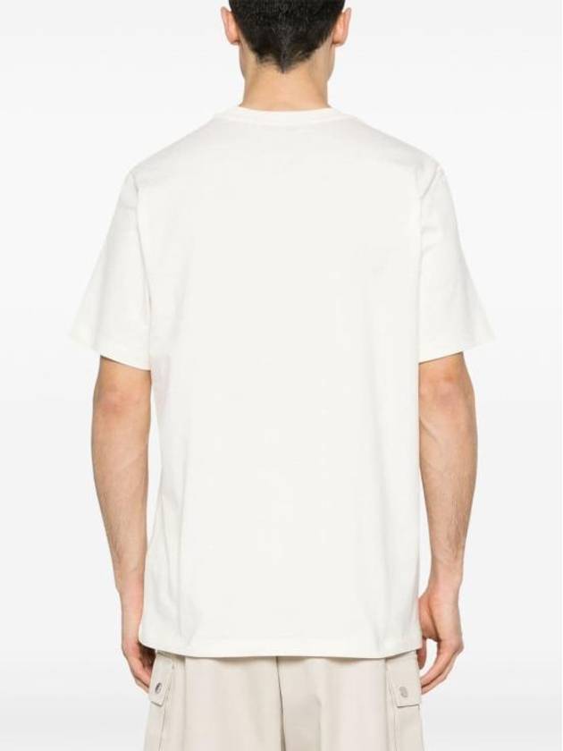 Brushed Logo Short Sleeve T-Shirt White - MSGM - BALAAN 5