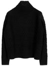 Black Valdese Wool Cashmere Sweater VALDESE 011 - MAX MARA - BALAAN 1