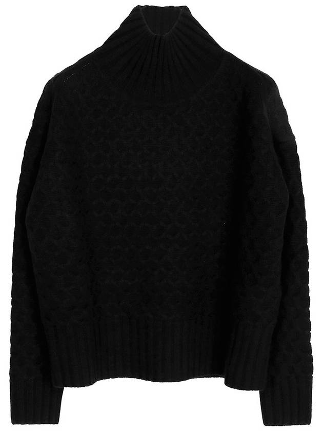 Black Valdese Wool Cashmere Sweater VALDESE 011 - MAX MARA - BALAAN 1