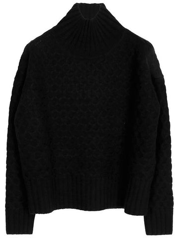 Black Valdese Wool Cashmere Sweater VALDESE 011 - MAX MARA - BALAAN 1