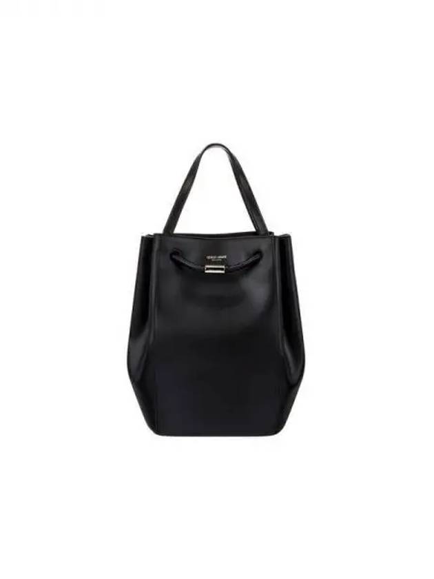 Women s Gold Logo Nappa Leather Bucket Bag Black 270642 - GIORGIO ARMANI - BALAAN 1