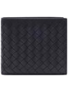 Intrecciato Calf Leather Half Wallet Black - BOTTEGA VENETA - BALAAN 2