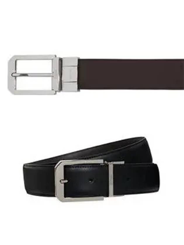 Reversible Leather Belt Dark Brown Black - ERMENEGILDO ZEGNA - BALAAN 6