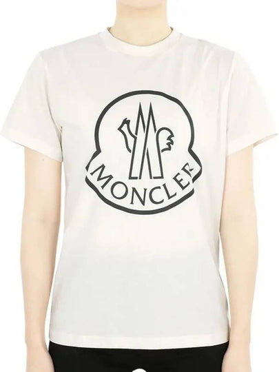 Kids lettering logo patch short sleeve ivory 8C00005 83907 034 12 14A Adults can wear - MONCLER - BALAAN 2