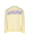 Logo Flames Vint Crew Sweatshirt Yellow - PALM ANGELS - BALAAN 3