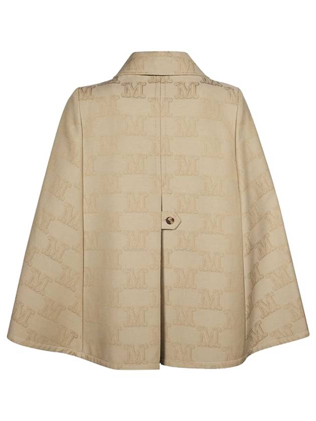 Women's PIRANIA Jacquard Logo Cape Beige - MAX MARA - BALAAN.