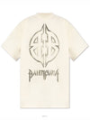 Metal BB Stencil Cotton Short Sleeve T-Shirt White - BALENCIAGA - BALAAN 6