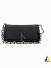 Minimal Monogram Chain Flap Small Shoulder Bag Black - CALVIN KLEIN - BALAAN 2