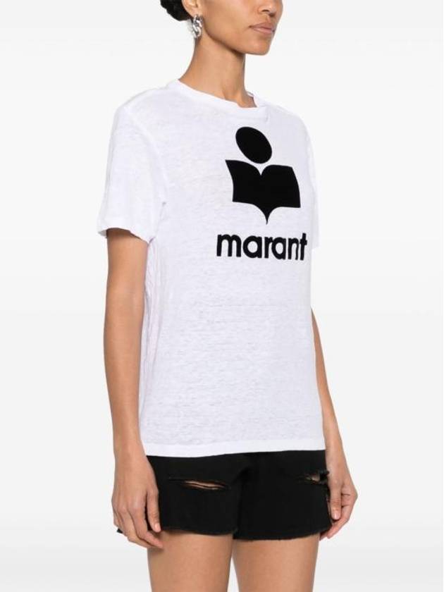 Short Sleeve T Shirt TS0001FB A1N09E 20WH White - ISABEL MARANT - BALAAN 3